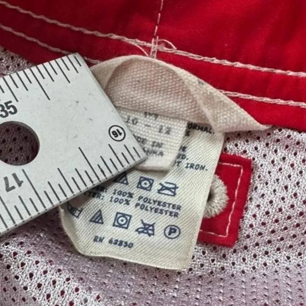 Lands' End Kids Retro-like Red Swim Trunks
